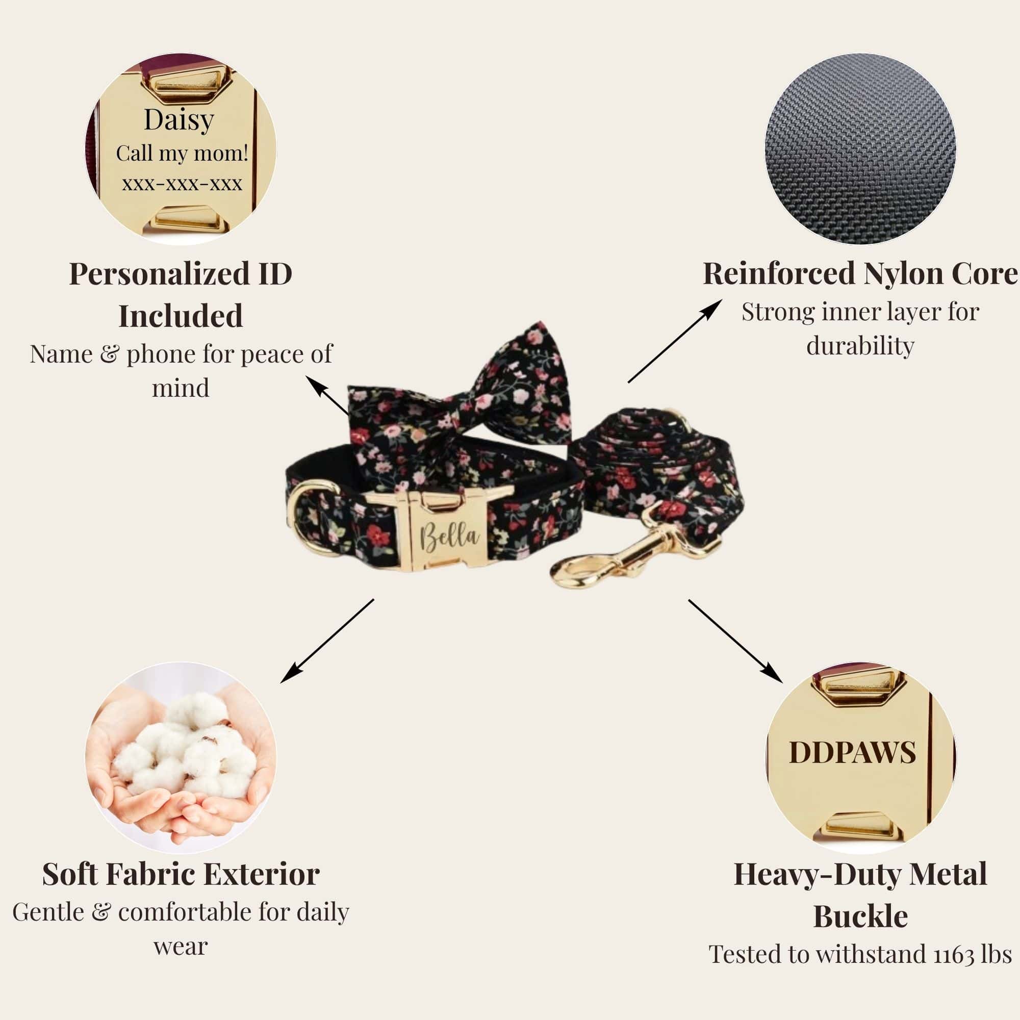 Midnight Blossom Floral Set