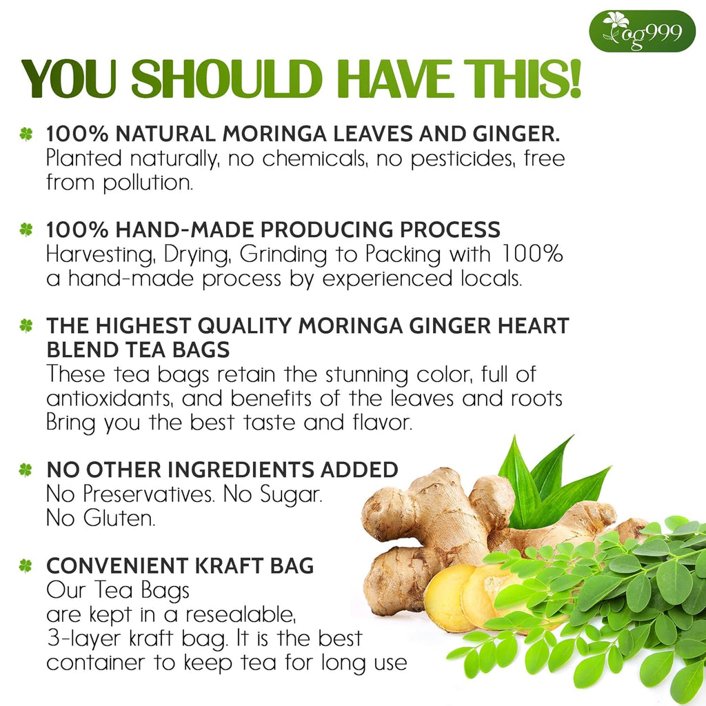 Premium Moringa Ginger Herbal Tea