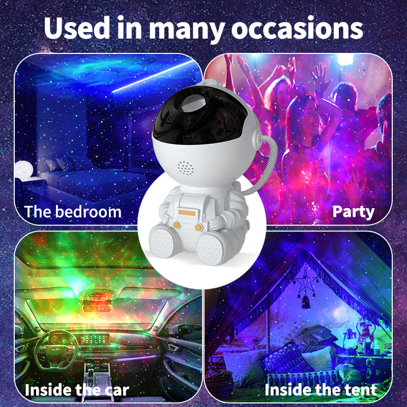 Astronaut Galaxy Projector Night Light – White Astronaut, Galaxy Lamp Star Projector for Kids Room, Space Decor & Birthday Gift