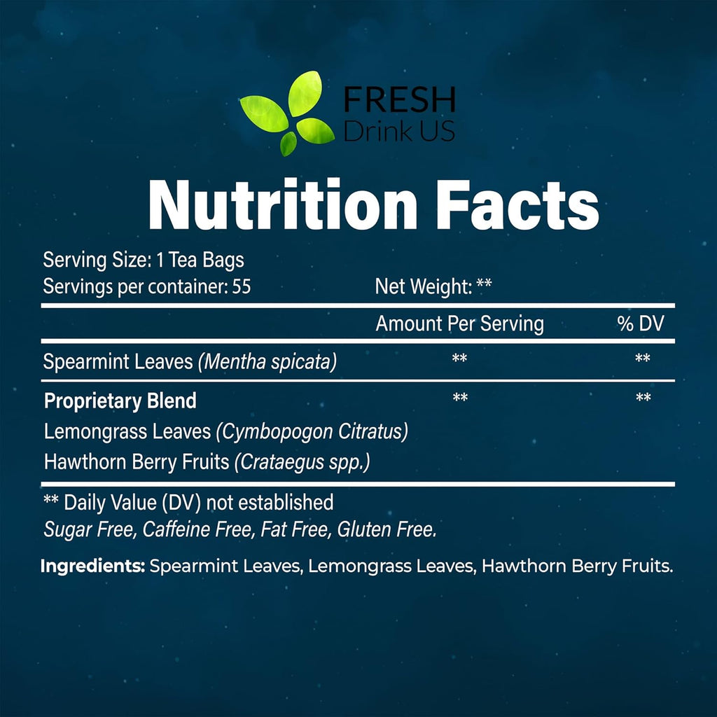 Premium Better Sleep Herbal Tea | Special Herbal Sleep Tea, Caffeine-Free Loose Leaf Blend with Spearmint Leaves, Lemongrass Leaves, and Hawthorn Berry – Naturally Refreshing and Aromatic.