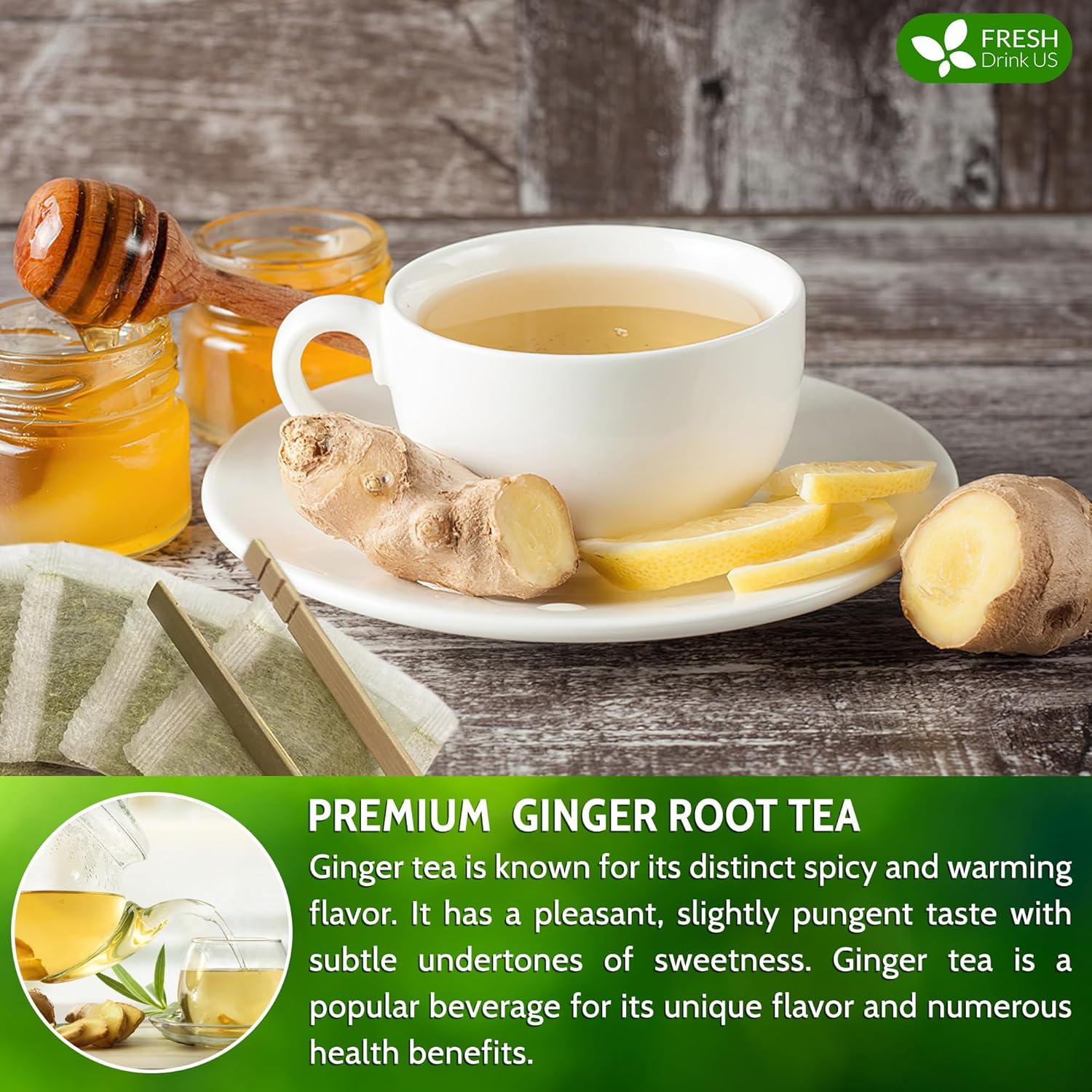 Morning Vitality Tea Bundle – Fennel, Ginger & Lemongrass Tea Bags for Digestive Comfort & Daily Freshness