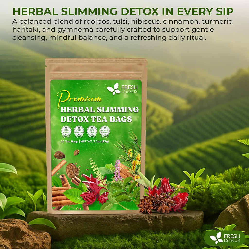 Herbal Slimming Detox Tea | Loose Leaf Blend for Daily Rituals and Clean Living