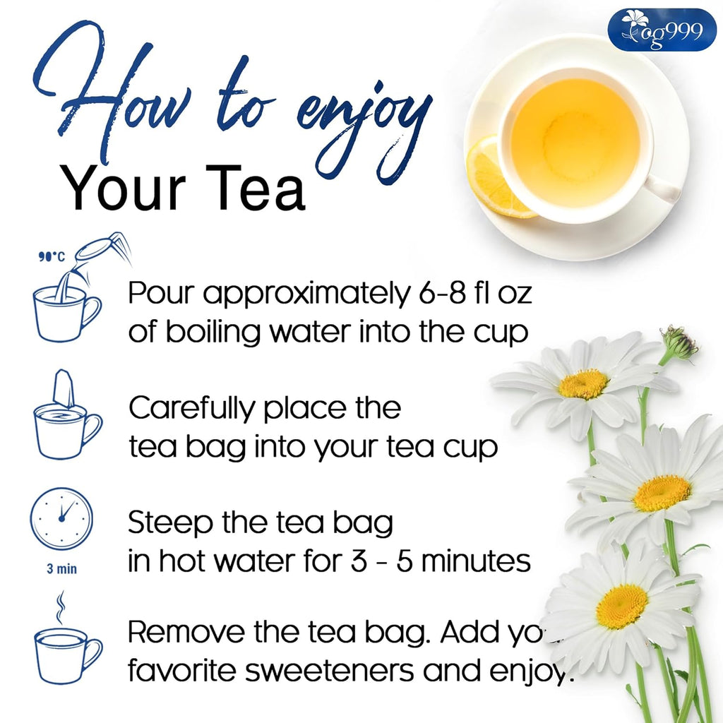 Premium Valerian Tea, Made From Valerian Root, Chamomile flower, Lavender flower Loose Leaf Herbal Tea. Made with Natural Material Tea Bags. No Sugar, No Caffeine, No Gluten, Vegan.