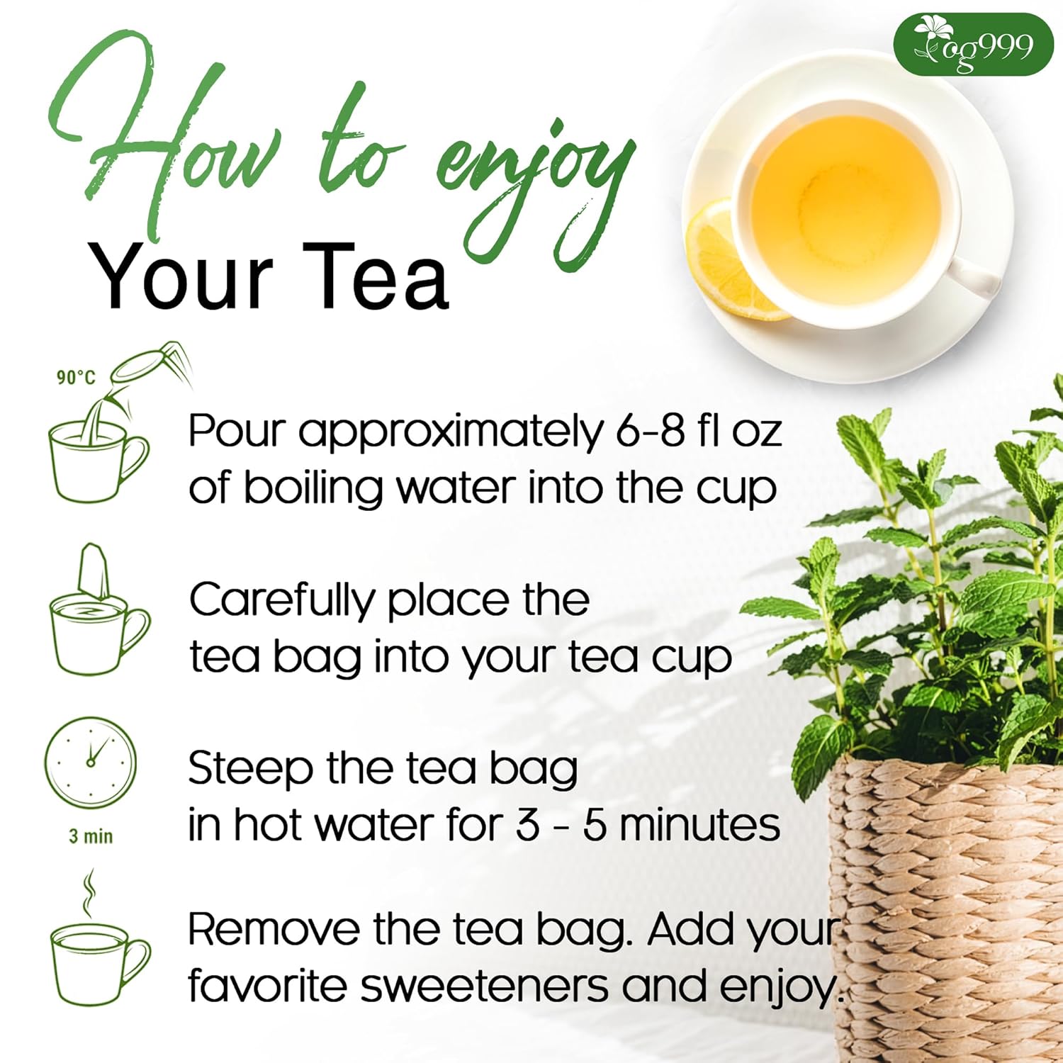 Premium Moroccan Mint Green Tea | Traditional Green Tea with Spearmint –  Premium Quality Herbal Blend.