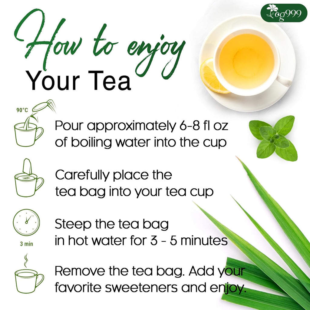Premium Oregano Herbal Tea with Jasmine-Like Notes | Blend of Oregano, Thyme & Lemongrass