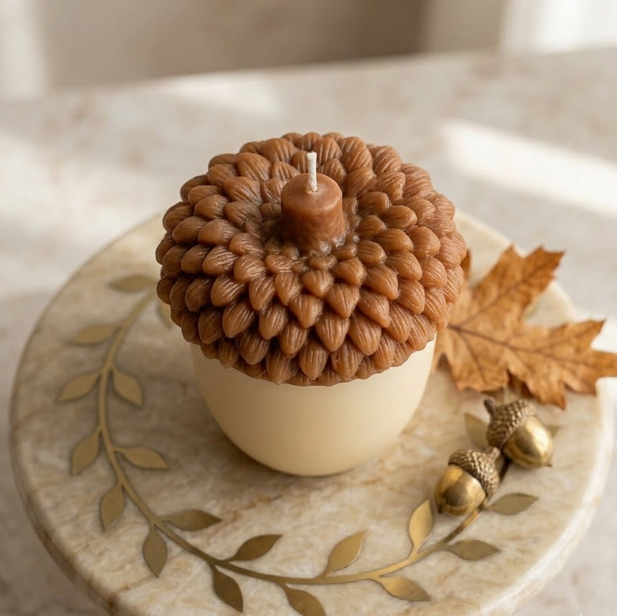 Acorn Sculpture Candle