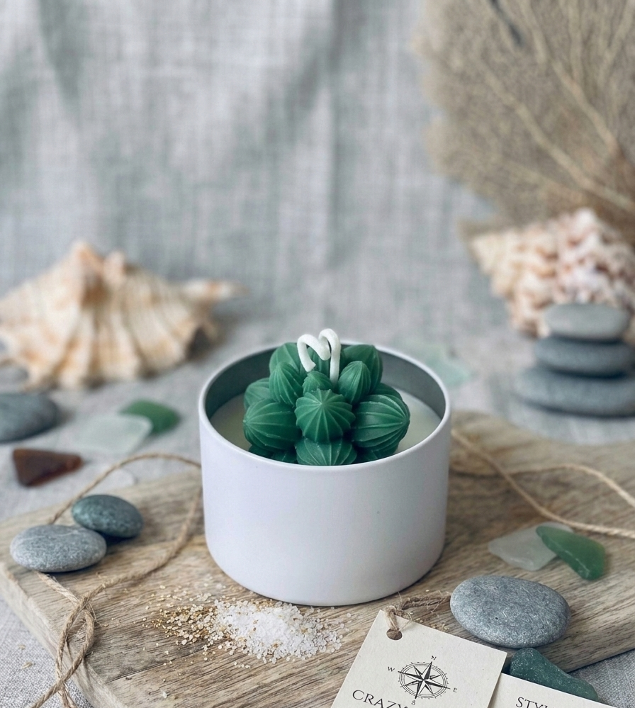 Emerald Leaf Succulent Candle