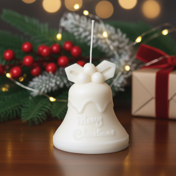 Tall Bell Christmas Candle for Elegant Holiday Décor
