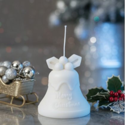 Tall Bell Christmas Candle for Elegant Holiday Décor