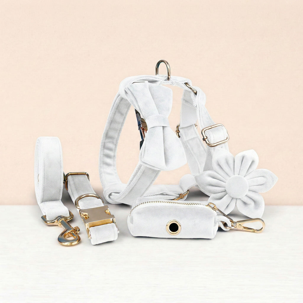 White Wedding Velvet Set