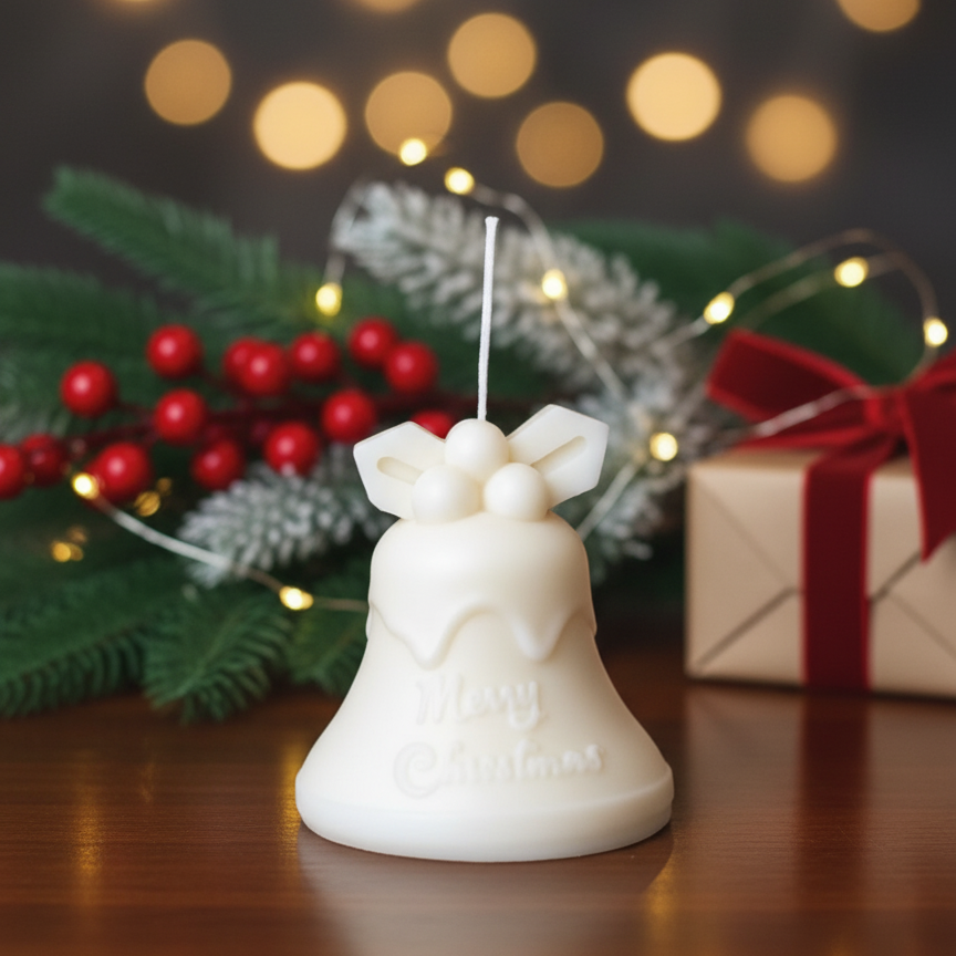 Tall Bell Christmas Candle for Elegant Holiday Décor