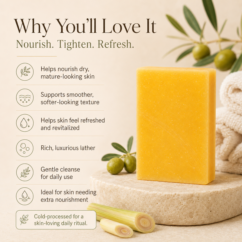 Olive Oil + Lemongrass - Anti-Aging Bar
