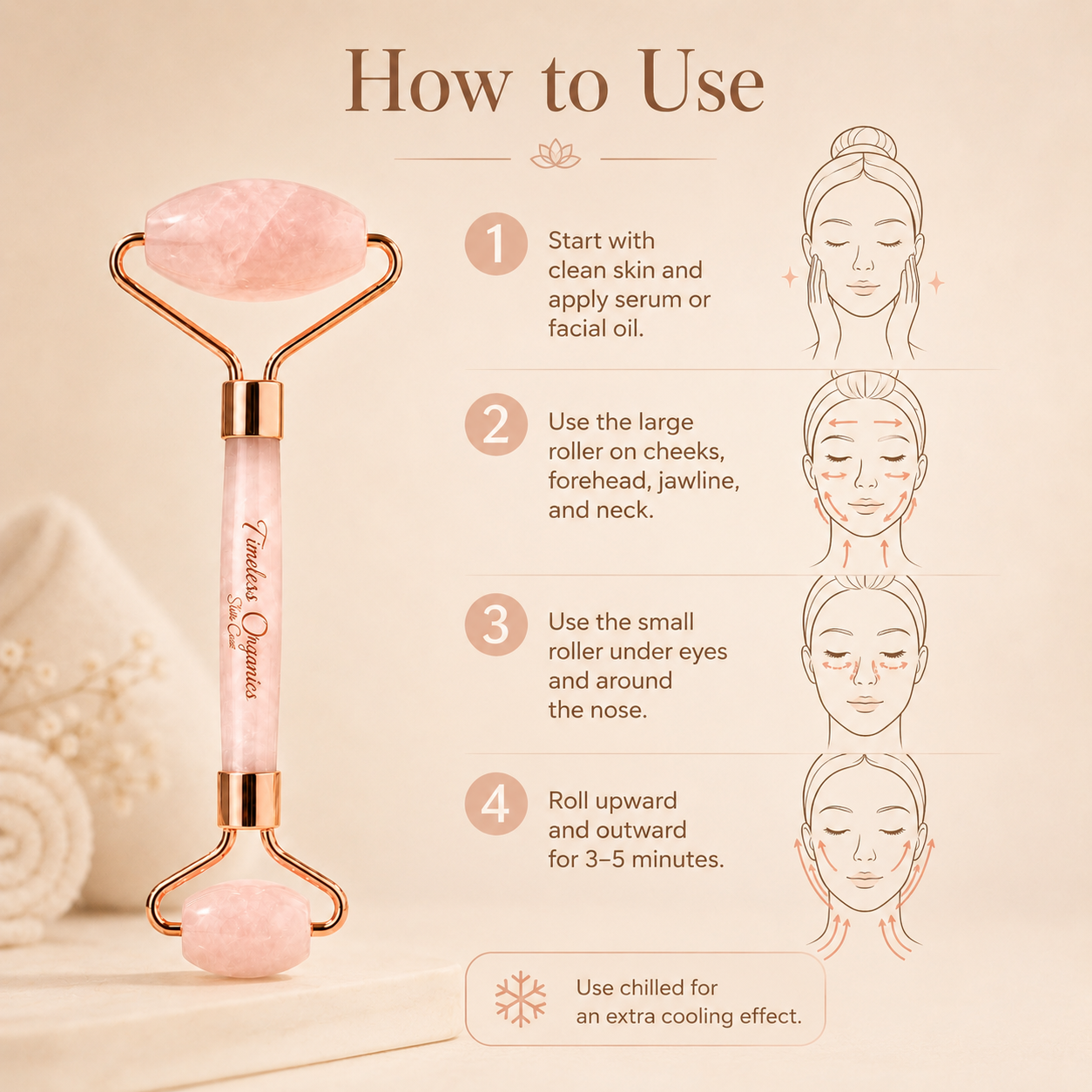 Rose Quartz Facial Roller
