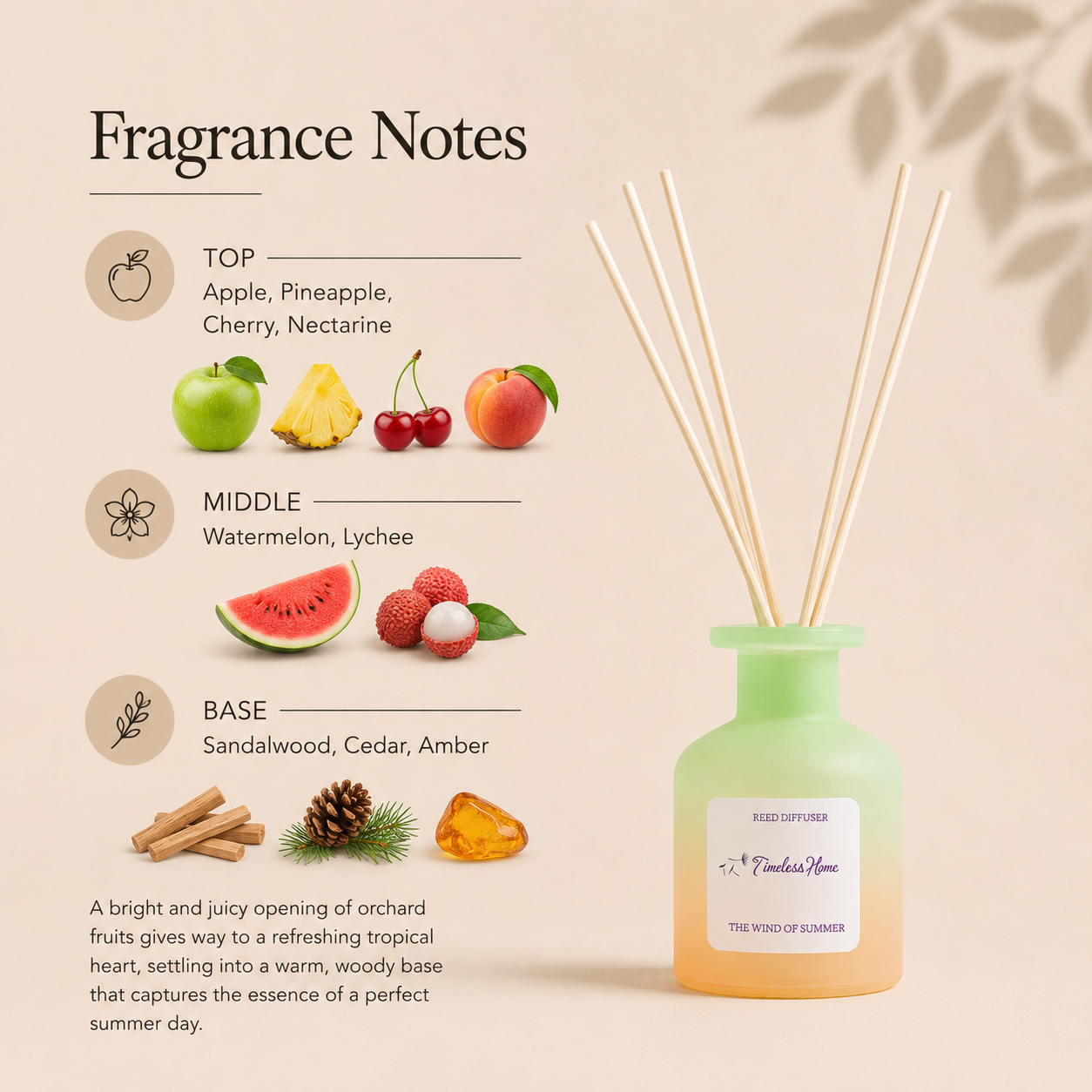 Reed Diffuser - The Wind of Summer