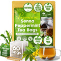 Premium Senna Peppermint Tea Bags. Relieves Constipation Natural Tea