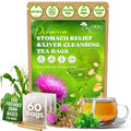 Premium Stomach & Liver Herbal Tea | Milk Thistle Seed, Ginger, Fennel, Peppermint & Licorice