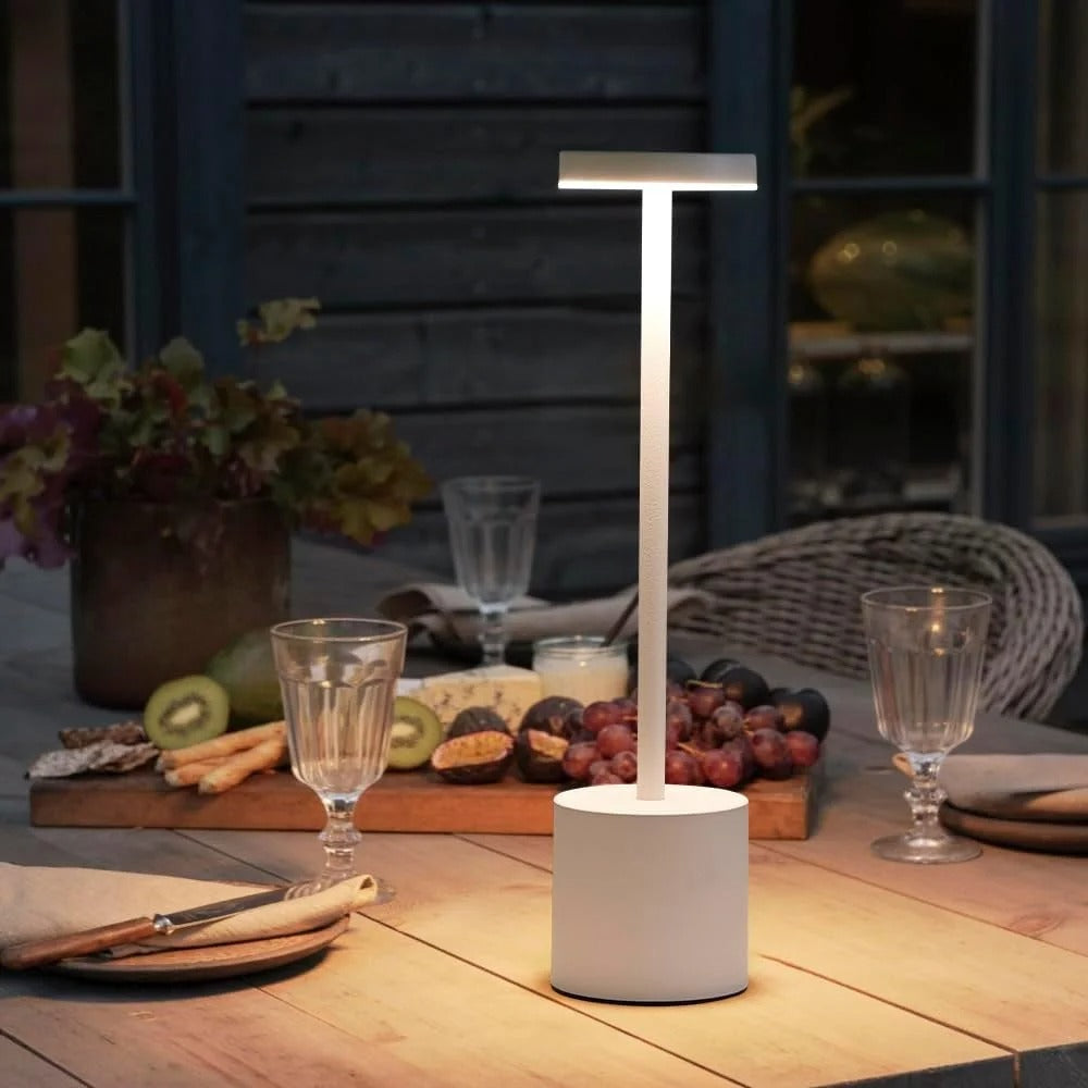 Aluminum Alloy Rechargeable LED Table Lamp | Touch Dimming Night Light for Reading and Camping