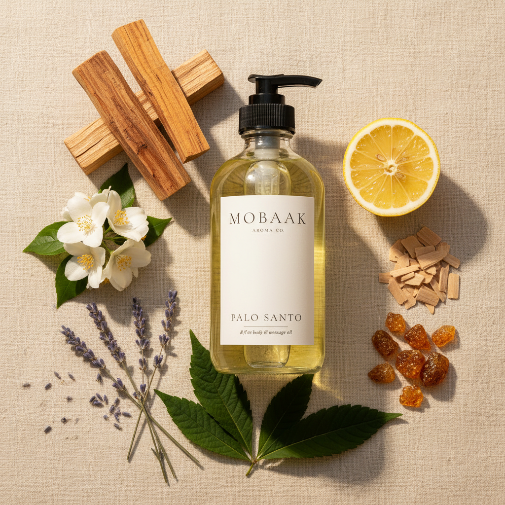 Palo Santo - Ingredients Flat Lay