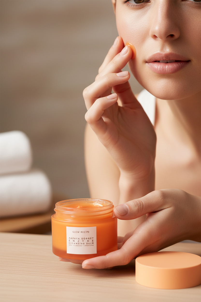 Papaya Sorbet Balm – Application Lifestyle Shot