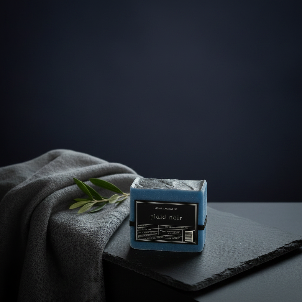 Plaid Noir Soap - Dark Slate Studio