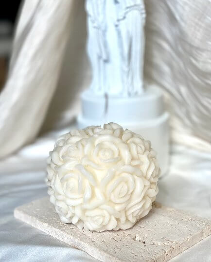 Rose Blossom Sculpture Candle
