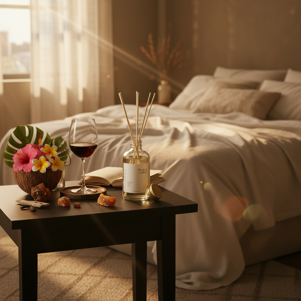 Teak + Coral - Intimate Coconut Flower